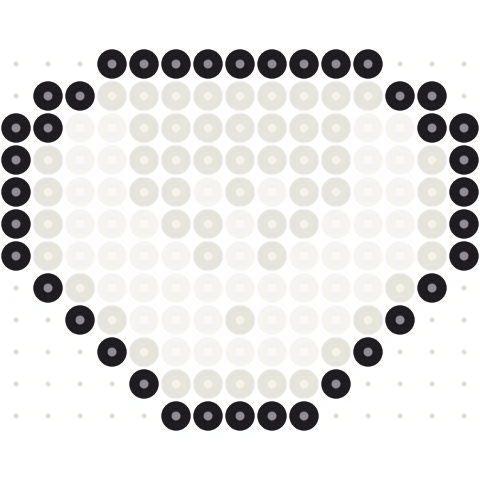 Arctic Fox Perler bead pattern