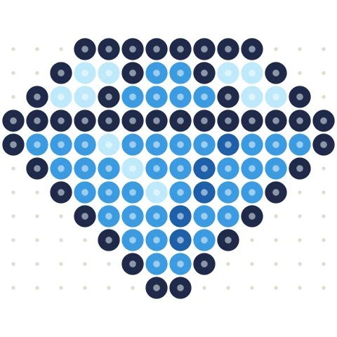 Blue Gem Perler bead pattern