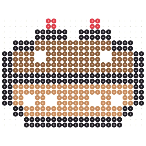 Chocolate Cupcake Perler bead pattern