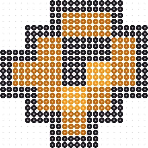 Fat Pixel Bird Perler bead pattern