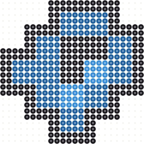 Fat Blue Bird Perler bead pattern
