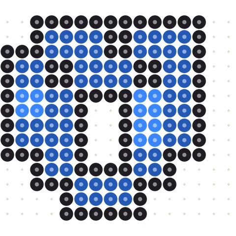 Fat Blue Heart Perler bead pattern