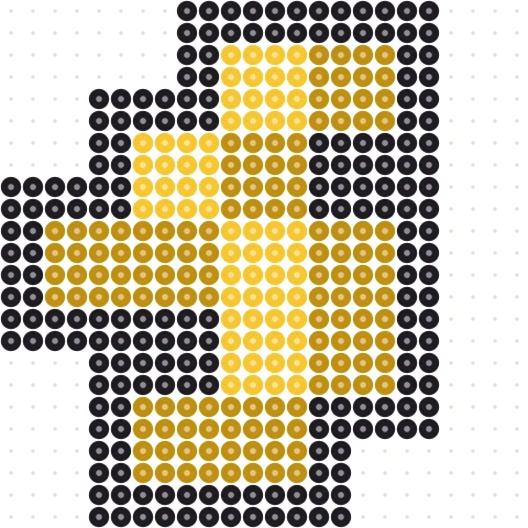 Fat Pixel Bolt Perler bead pattern