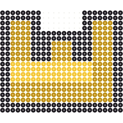 Fat Pixel Crown Perler bead pattern