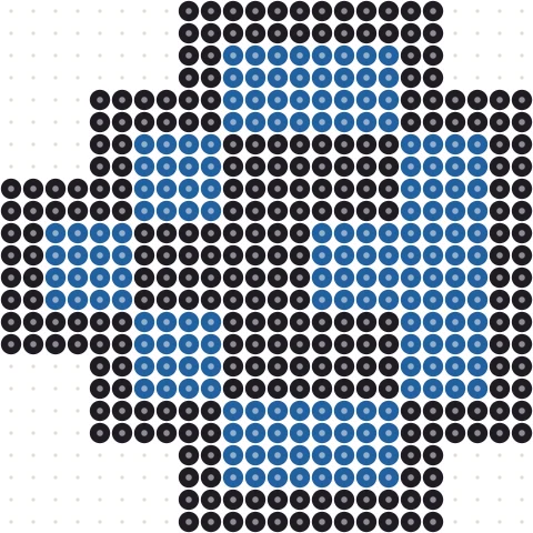 Fat Pixel Fish Perler bead pattern