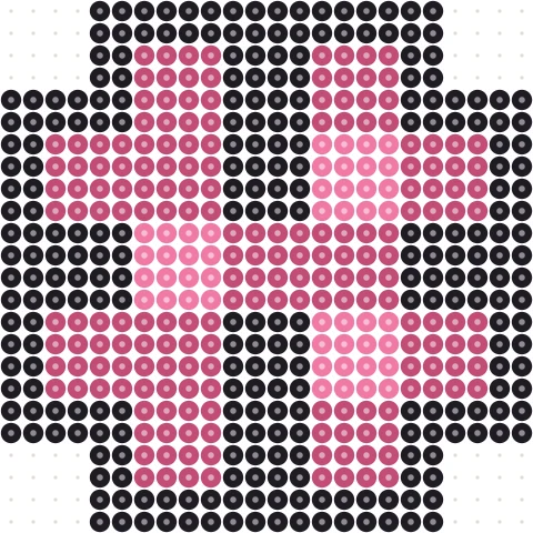 Fat Pixel Flower Perler bead pattern