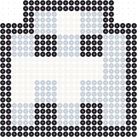 Fat Pixel Ghost Perler bead pattern