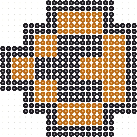 Fat Gold Fish Perler bead pattern