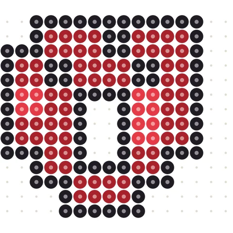 Fat Pixel Heart Perler bead pattern