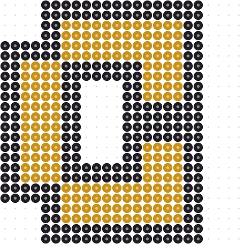 Fat Pixel Moon Perler bead pattern