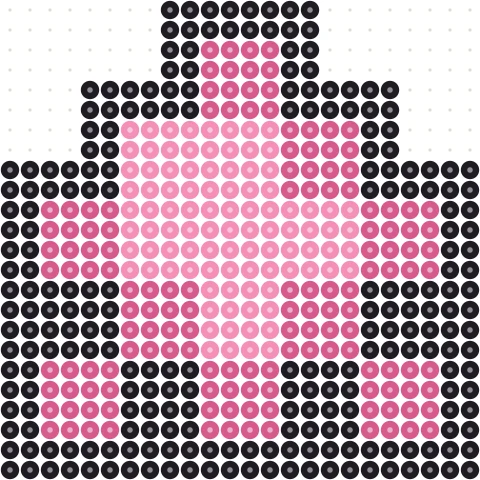 Fat Pink Star Perler bead pattern