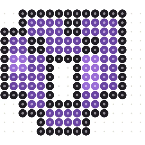 Fat Purple Heart Perler bead pattern