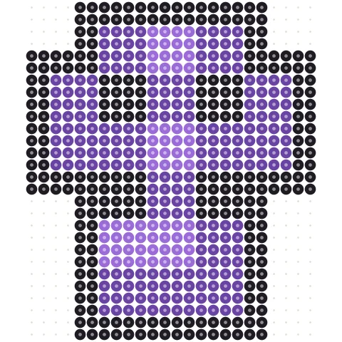 Fat Purple Mushroom Perler bead pattern
