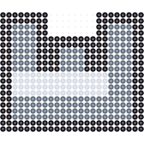 Fat Silver Crown Perler bead pattern