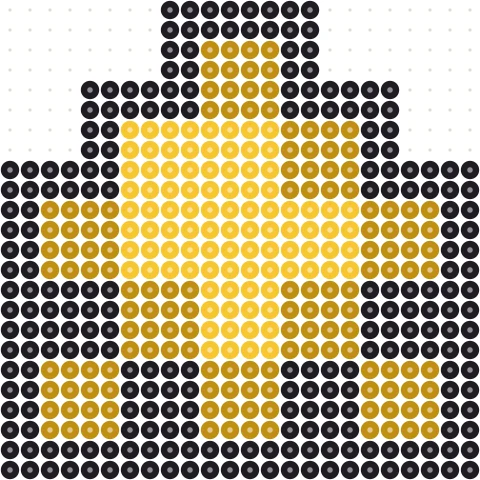 Fat Pixel Star Perler bead pattern