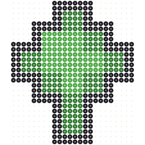 Fat Pixel Tree Perler bead pattern