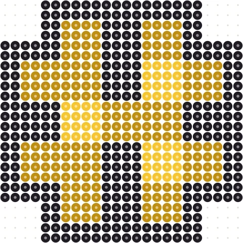 Fat Yellow Flower Perler bead pattern