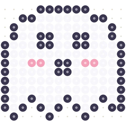 Friendly Ghost Perler bead pattern