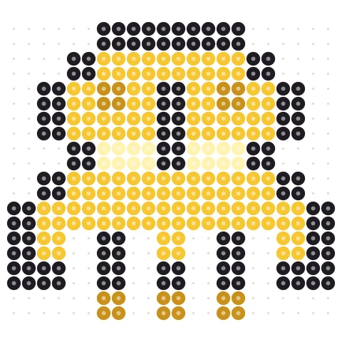 Gold Knight Perler bead pattern