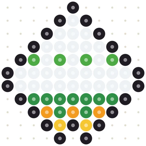 Green Rocket Perler bead pattern