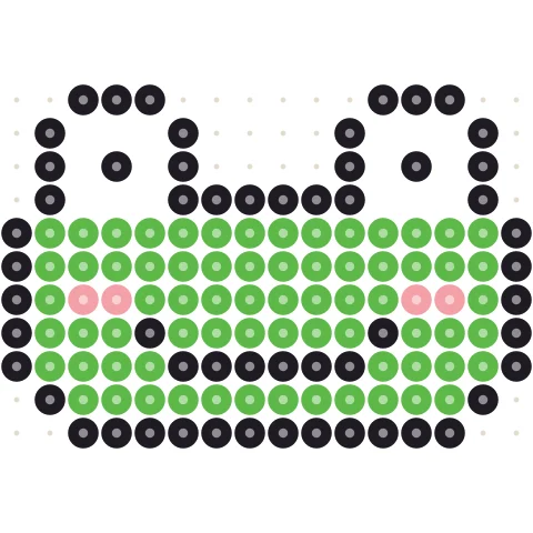 Happy Frog Perler bead pattern