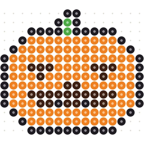 Jack-o'-Lantern Perler bead pattern