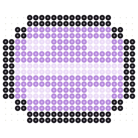 Lavender Macaron Perler bead pattern