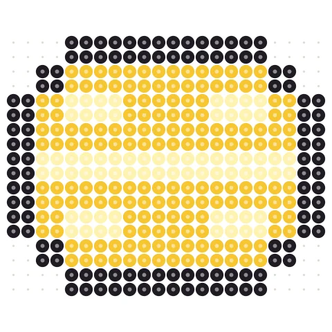 Lemon Macaron Perler bead pattern