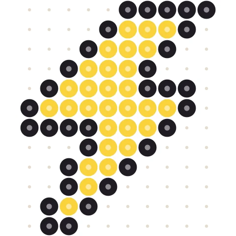 Lightning Bolt Perler bead pattern