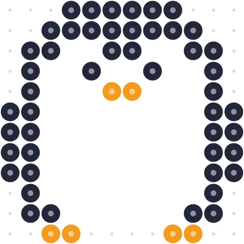 Little Penguin Perler bead pattern