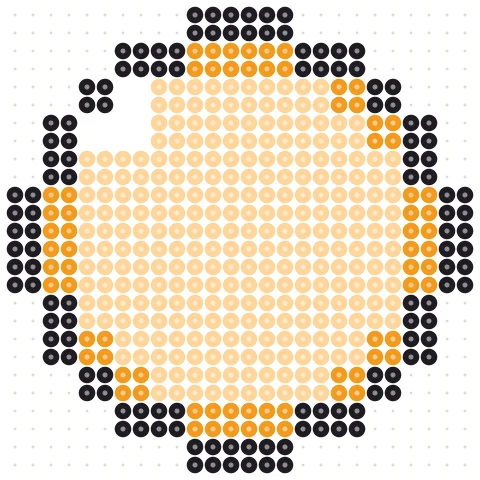 Mango Mochi Perler bead pattern