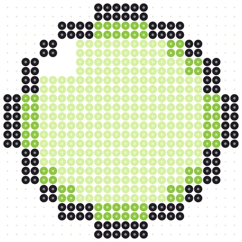 Matcha Mochi Perler bead pattern