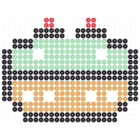 Mint Cupcake Perler bead pattern