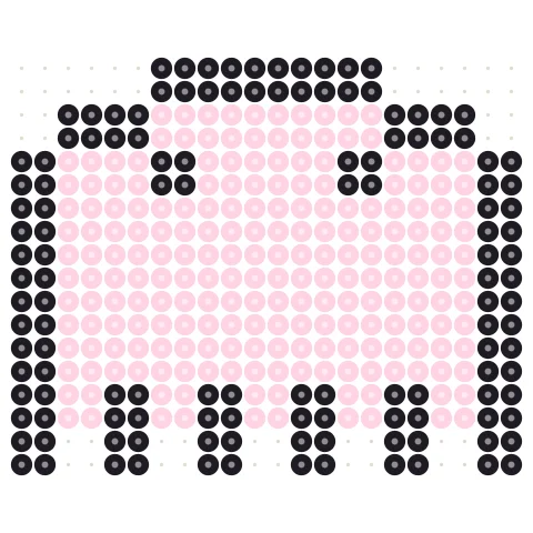 Pink Ghost Perler bead pattern