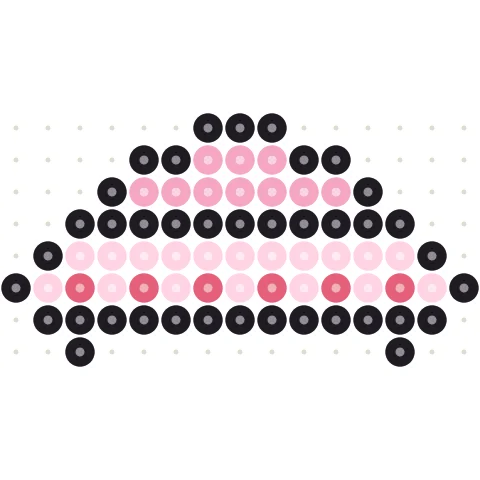 Pink UFO Perler bead pattern