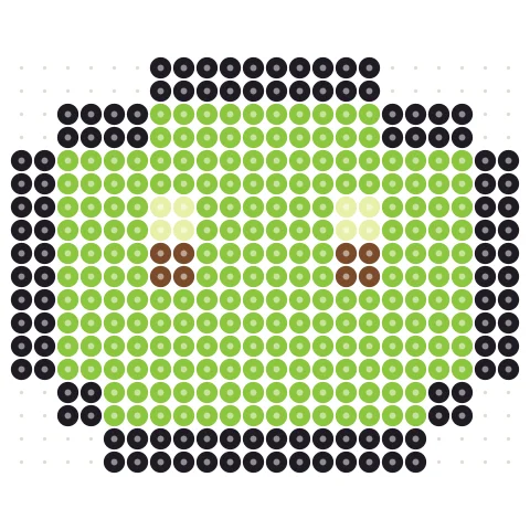 Pixel Avocado Perler bead pattern