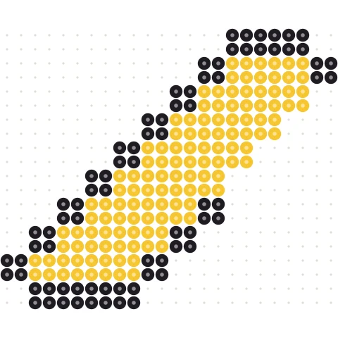 Pixel Banana Perler bead pattern