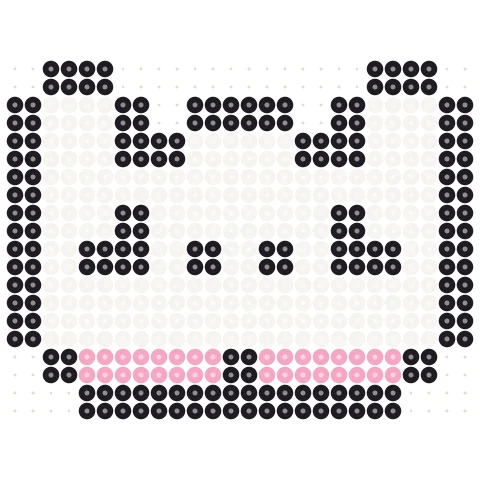 Pixel Bunny Face Perler bead pattern