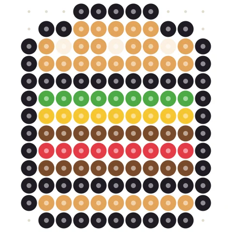 Pixel Burger Stack Perler bead pattern