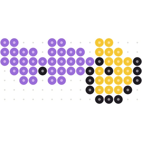 Pixel Butterfly Full Perler bead pattern