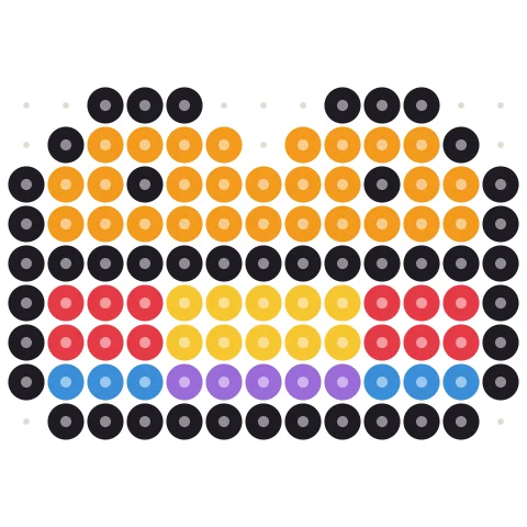 Pixel Candy Bucket Perler bead pattern