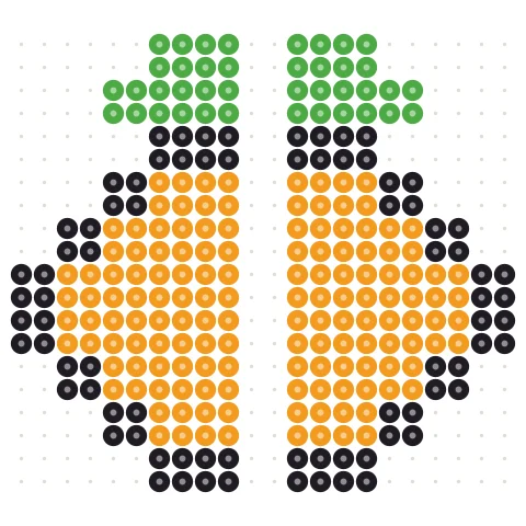 Pixel Carrot Perler bead pattern