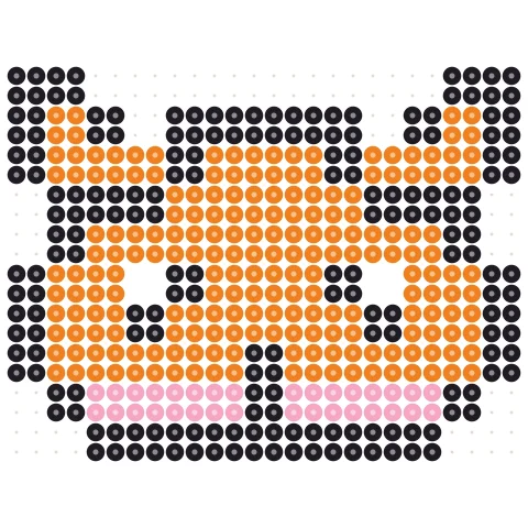 Pixel Cat Face Perler bead pattern