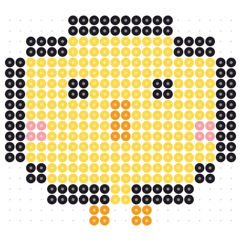 Pixel Chick Full Perler bead pattern