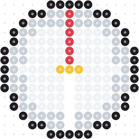 Pixel Compass Perler bead pattern
