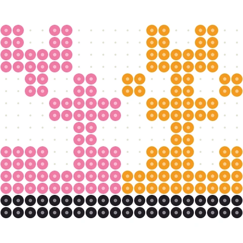 Pixel Coral Perler bead pattern