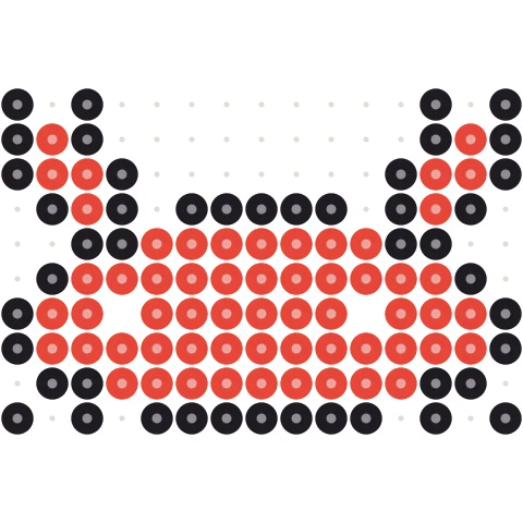 Pixel Crab Side Perler bead pattern