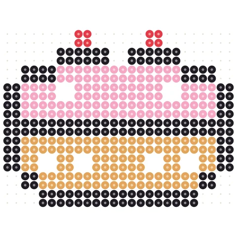 Pixel Cupcake Perler bead pattern