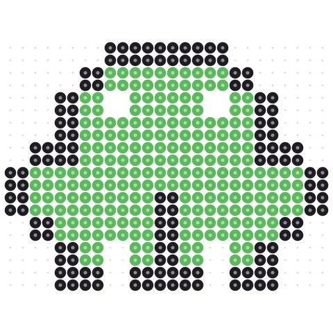 Pixel Dino Perler bead pattern