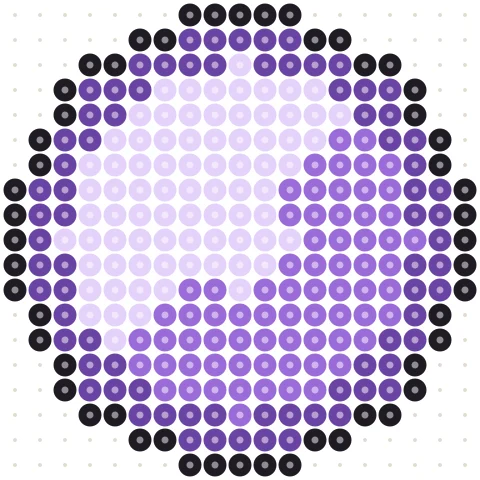 Amethyst Emblem Perler bead pattern